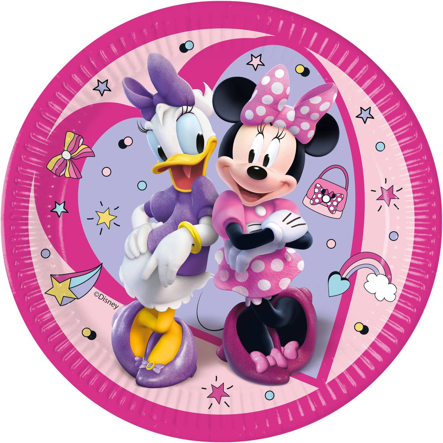 Minnie Mouse kinderfeestje bordjes 8 stuks