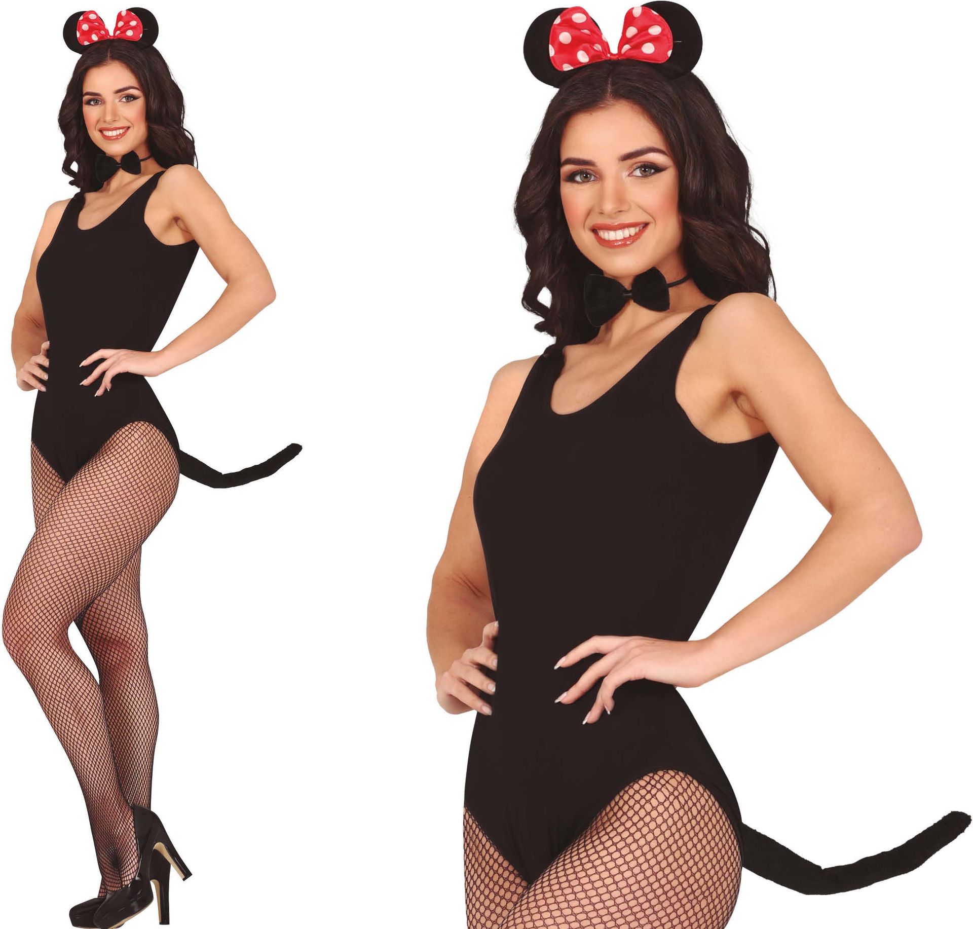 Minnie Mouse set Staart Hoofdband Vlinderdas Vrouwen