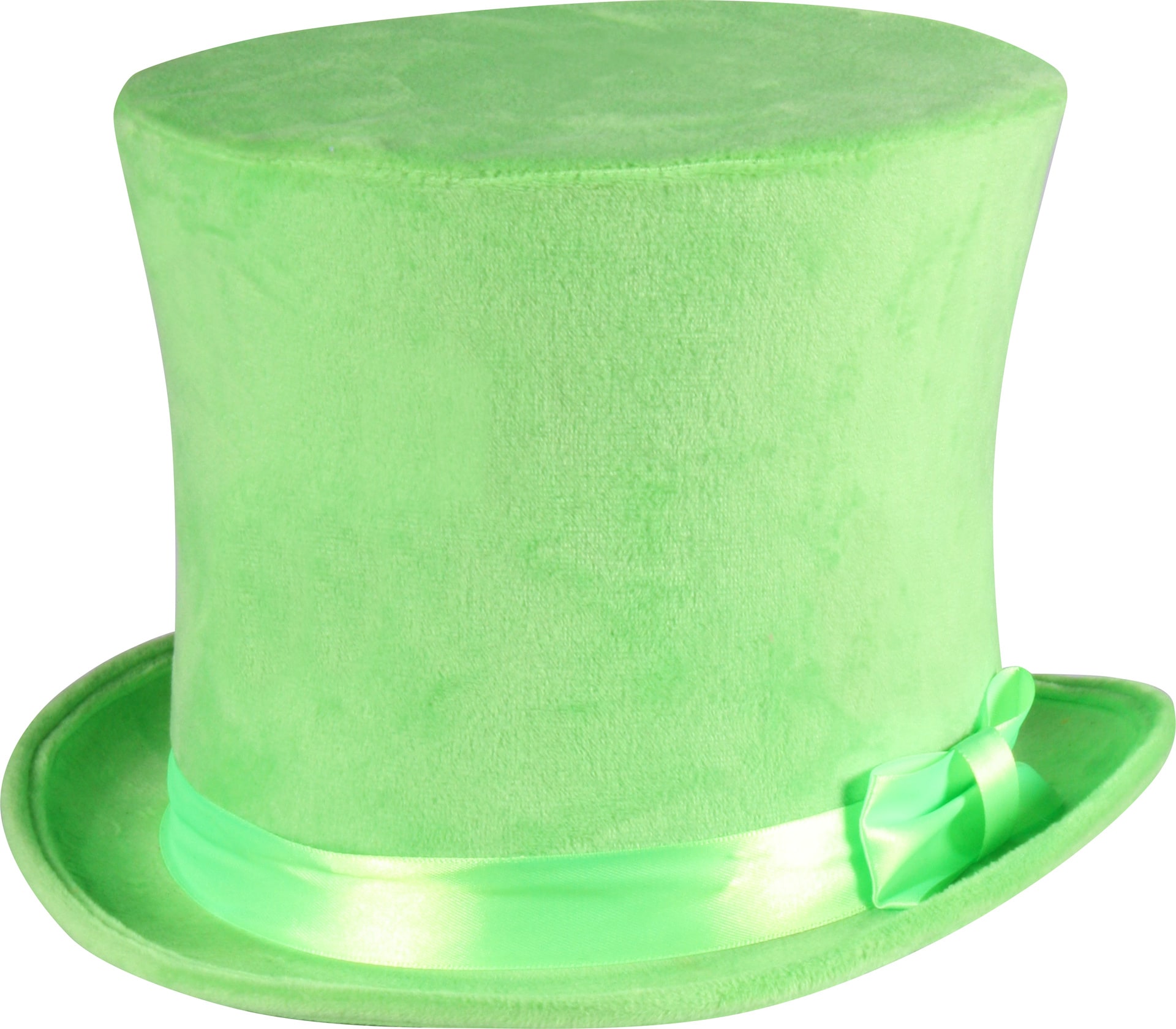 Mintgroene Fluwelen Hoge Hoed met Band