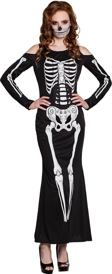 Miss bones skelet jurk halloween