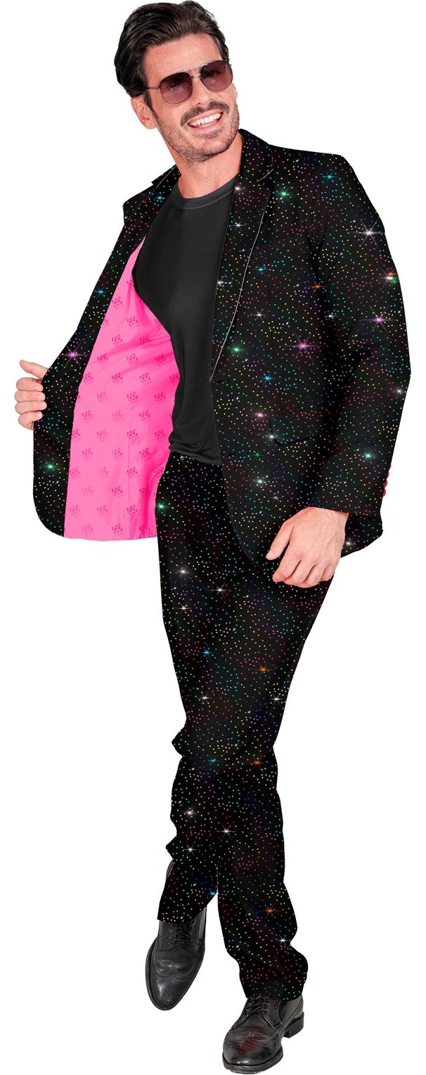 Mister Sparkling Zwarte Kostuum Heren