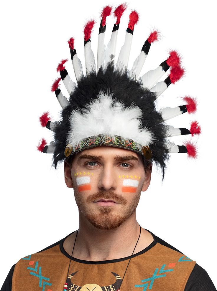 Mohawk indianen hoofdtooi