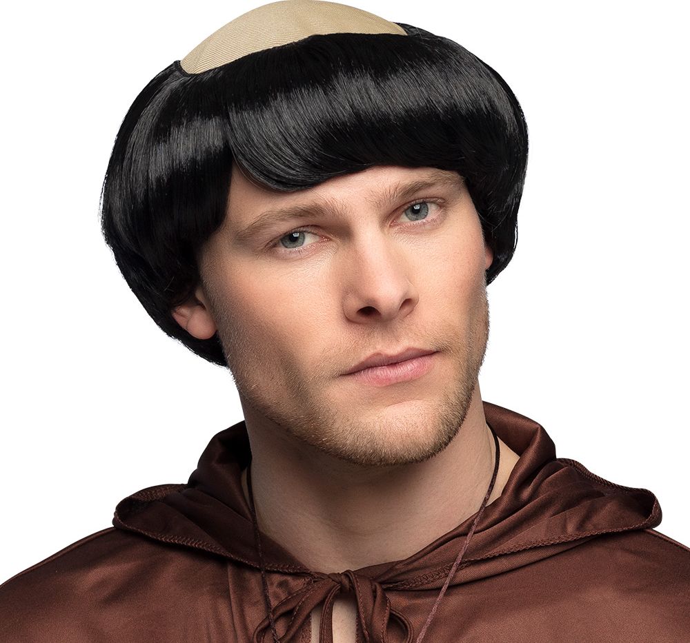 Monnik Pruik met Kale Plek