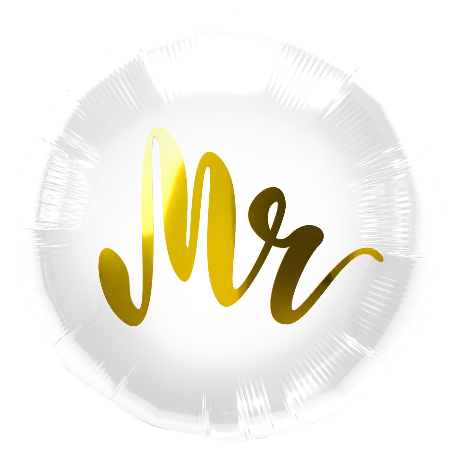 Mr Bruiloft Folieballon Wit