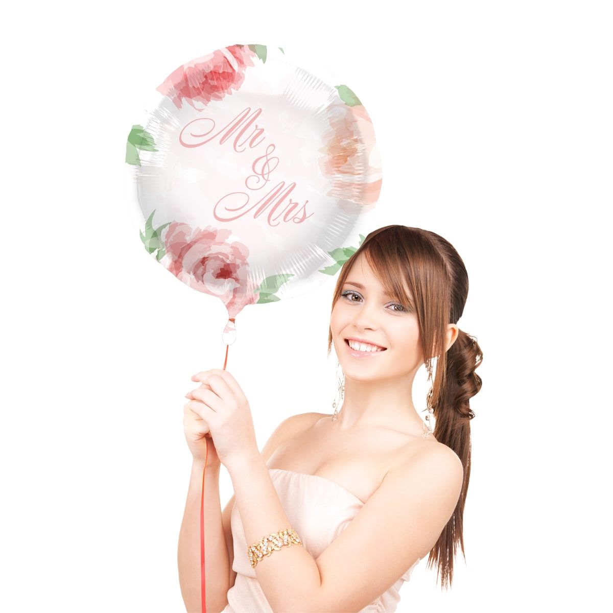 Mr en mrs bruiloft rozen folieballon