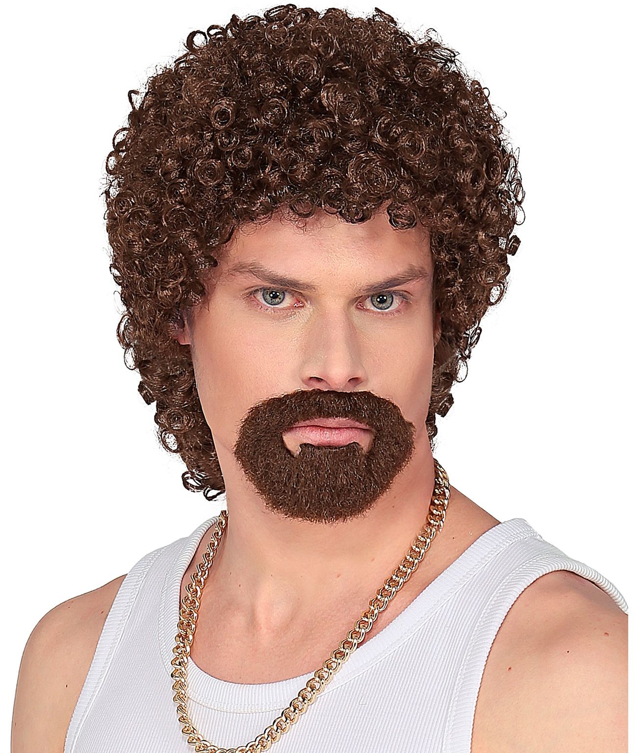 Mr Wonderful Pruik met Ringbaard Bruin