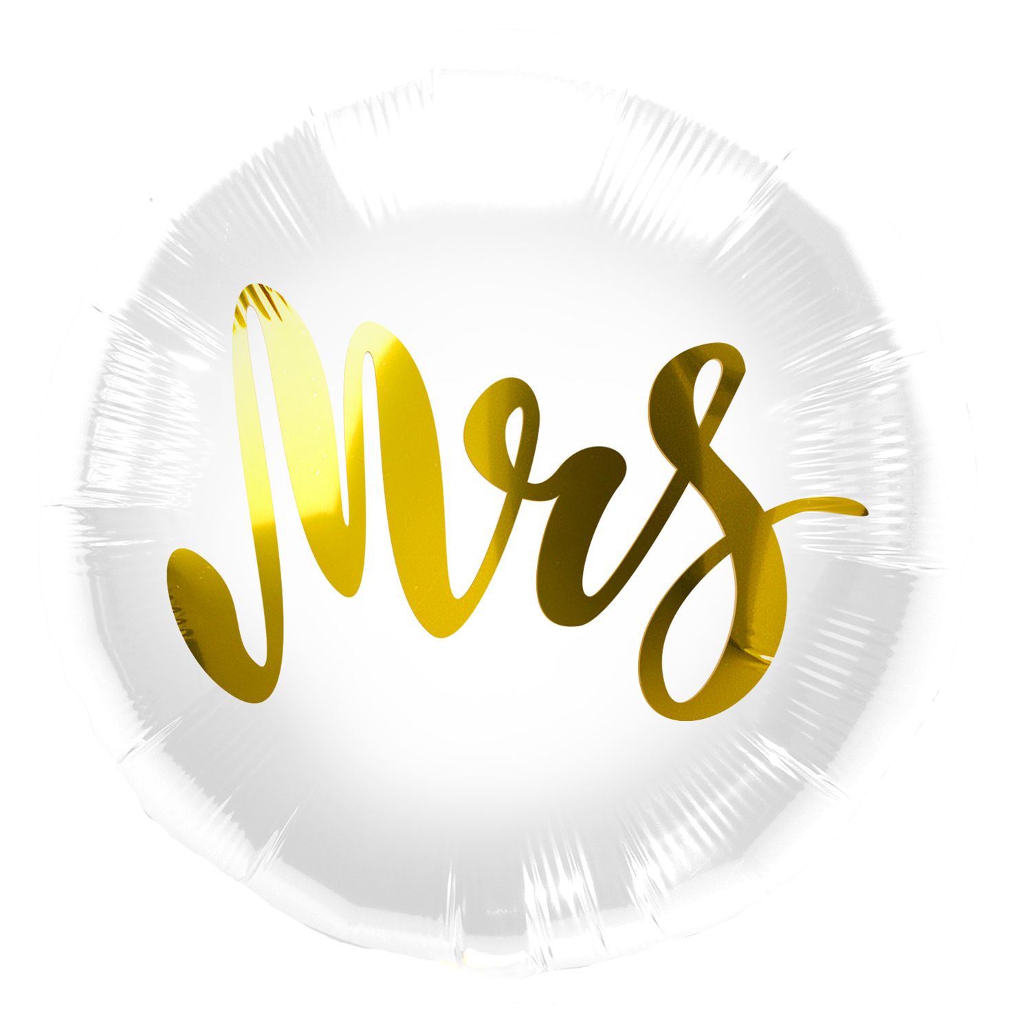 Mrs Bruiloft Folieballon Wit