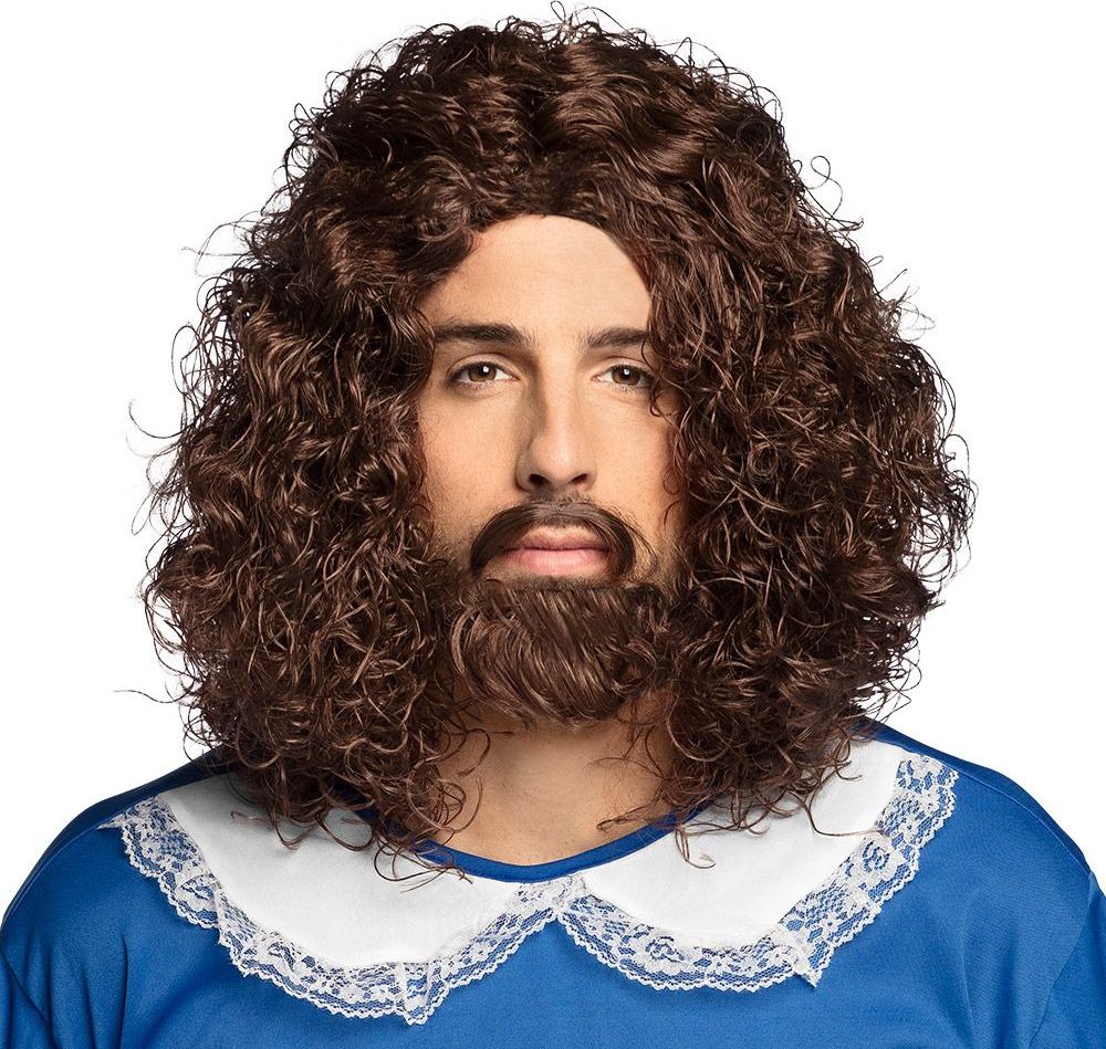 Musketier Pruik met Snor en Baard