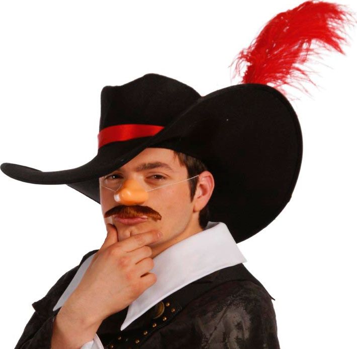 Musketiershoed met Rode Veer