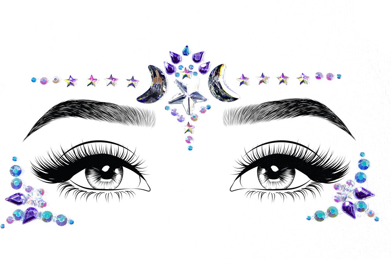 Mystic Gezicht Jewel Stickers