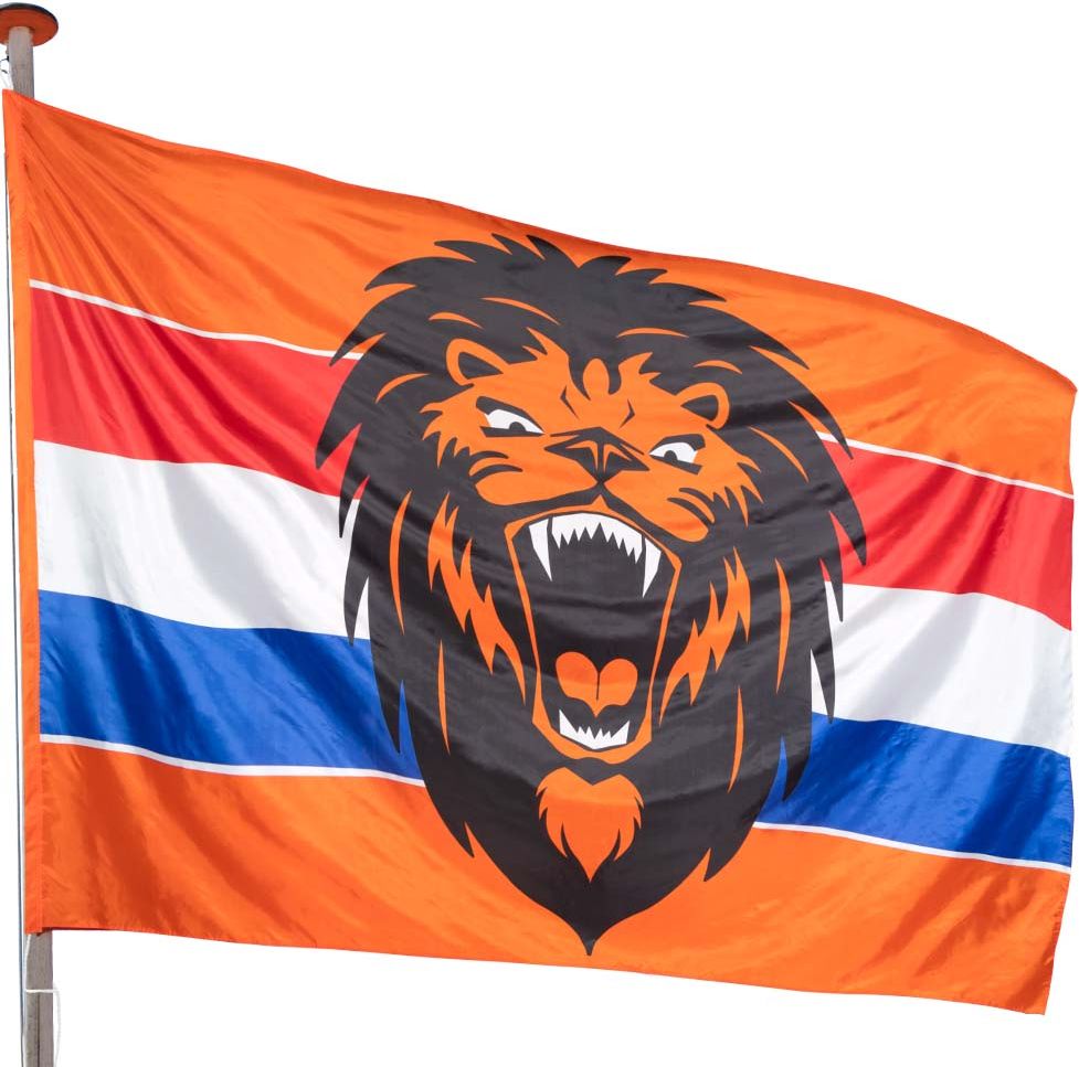Nederland Oranje vlag met leeuw XXL