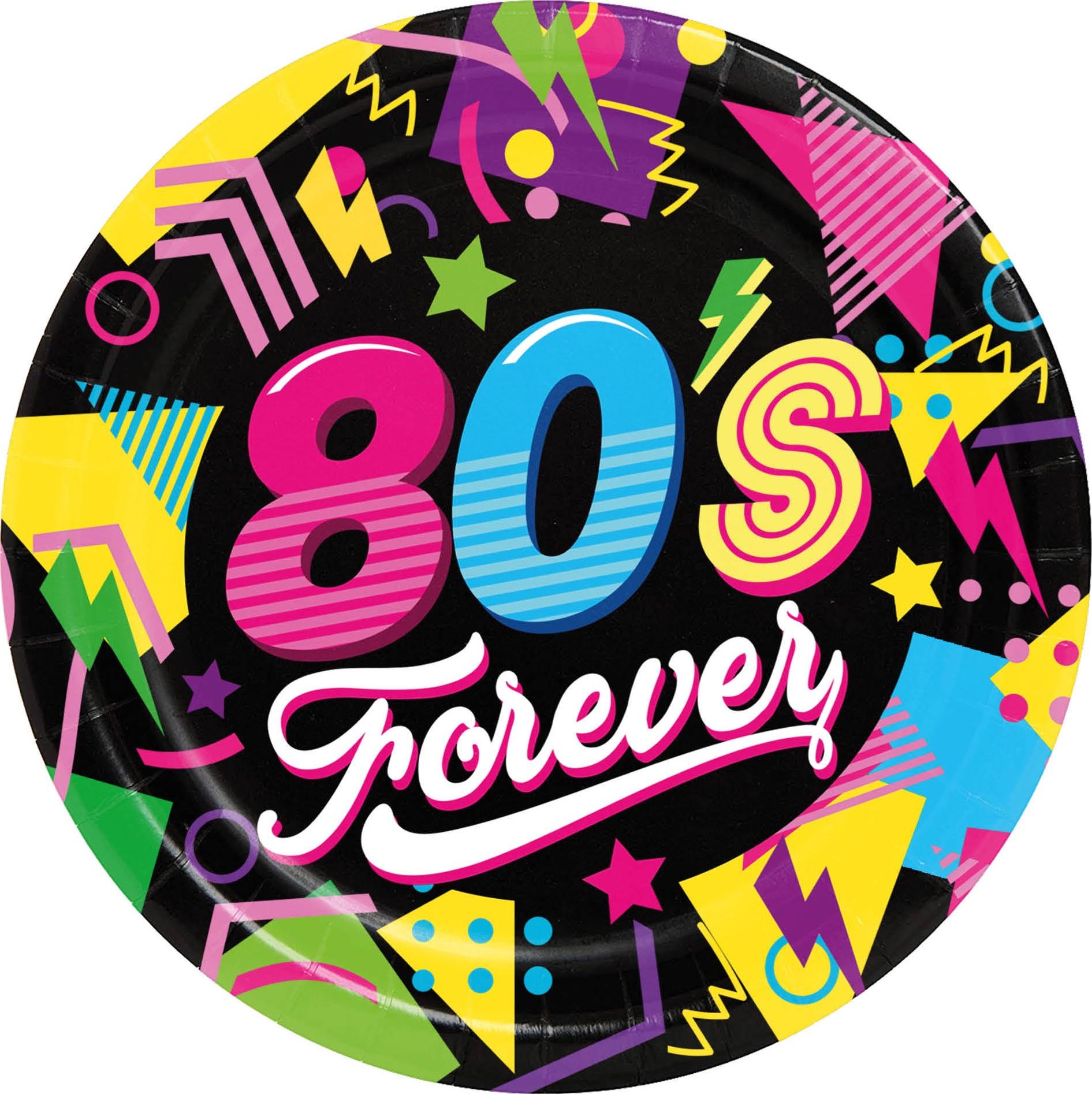 Neon 80's Forever Wegwerp Bordjes
