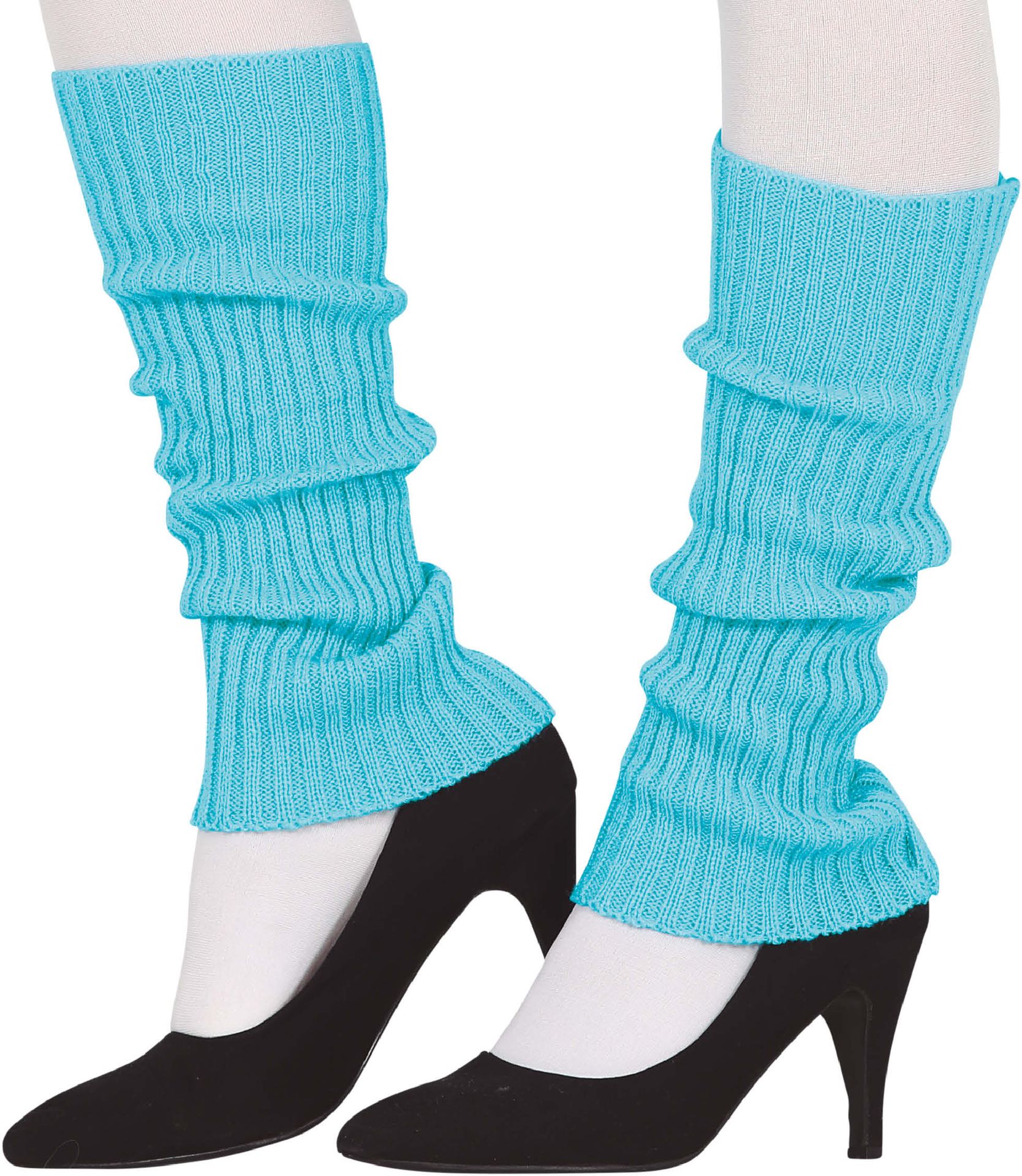 Neon Blauwe 80's Beenwarmers Retro
