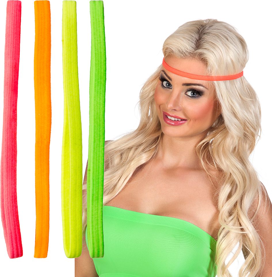 Neon gekleurde elastiek haarbandjes