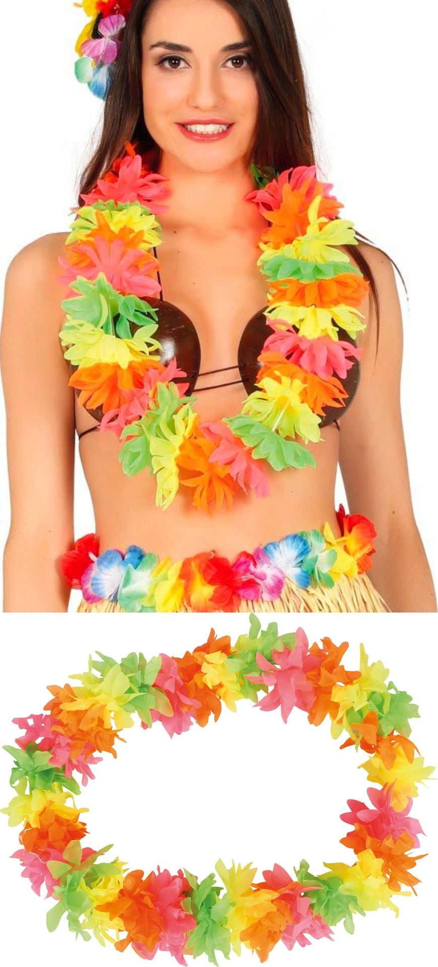 Neon Gekleurde Hawaii Ketting