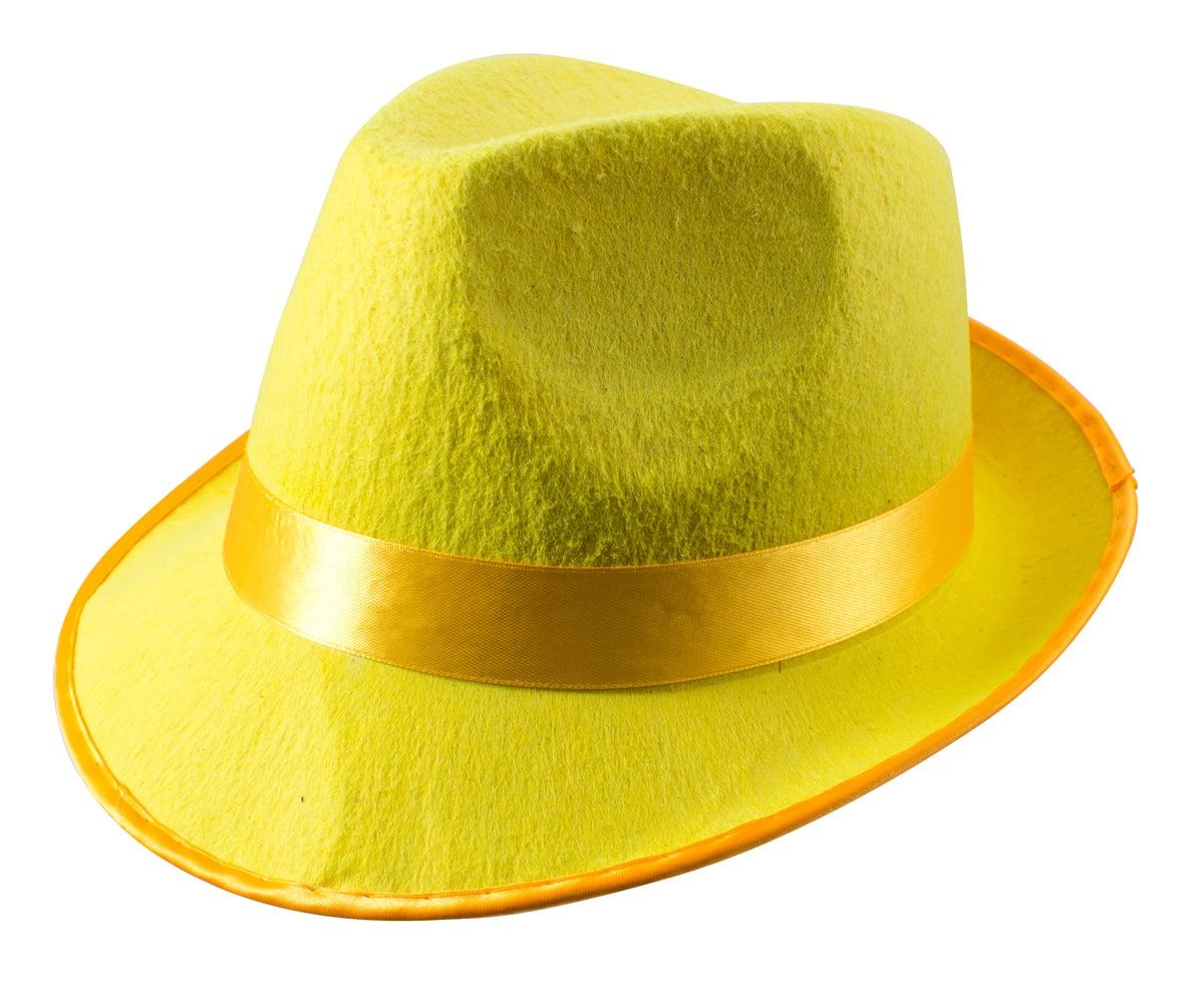 Neon Gele Feesthoedje Fedora