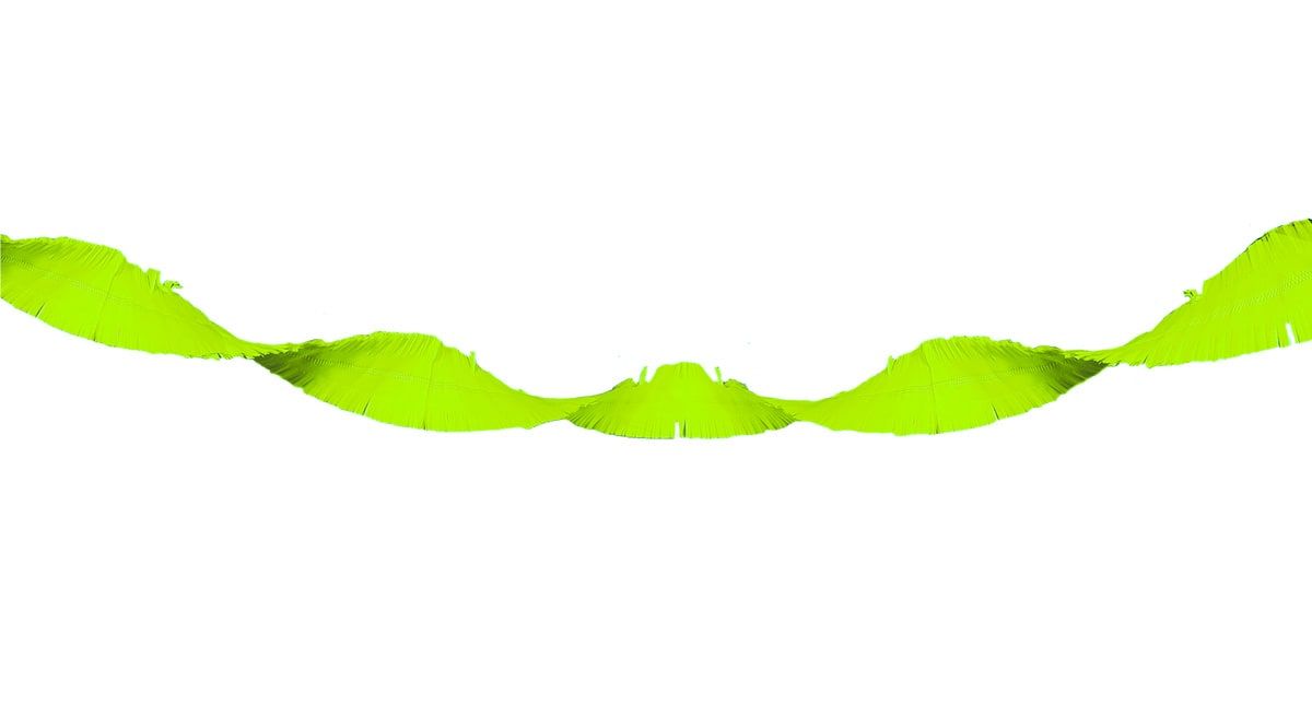 Neon Groene Crepe Papier Slinger 18 Meter