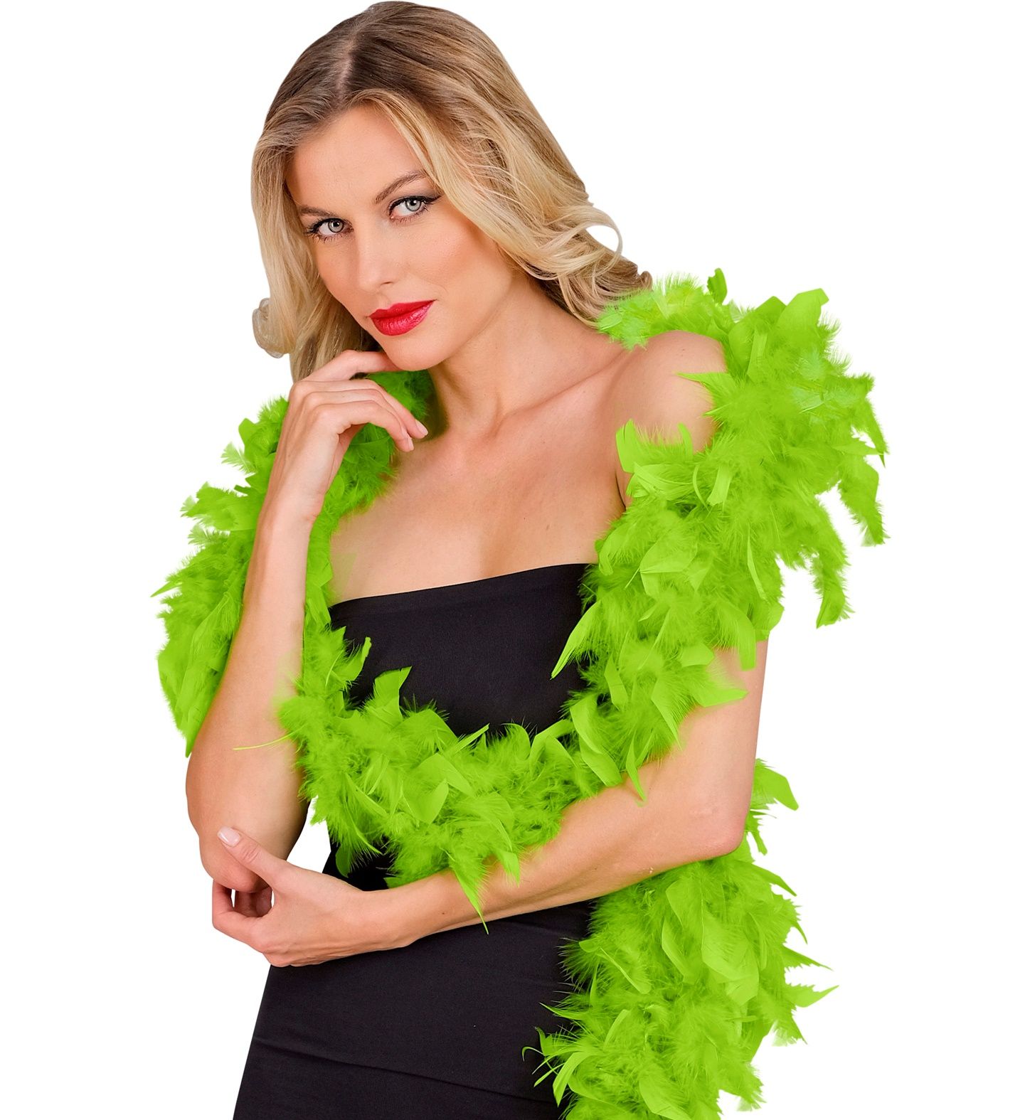 Neon Groene Luxe Veren Boa 180cm