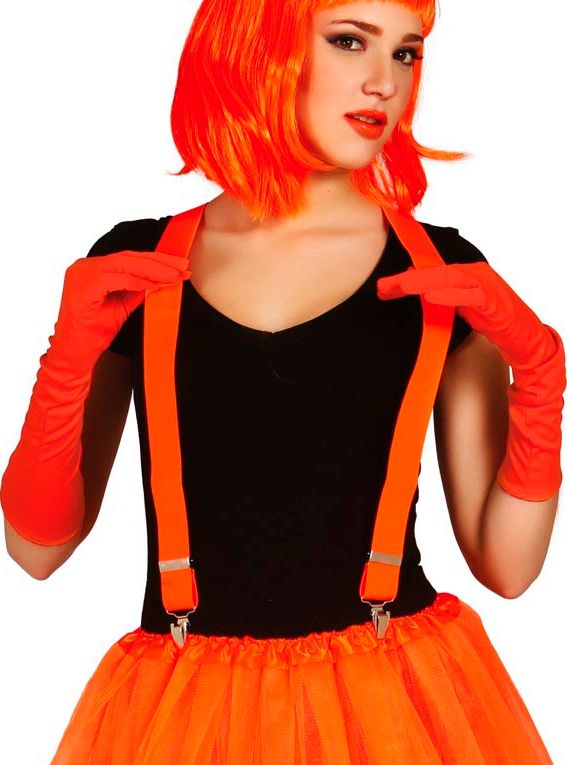 Neon Oranje Basis Bretels