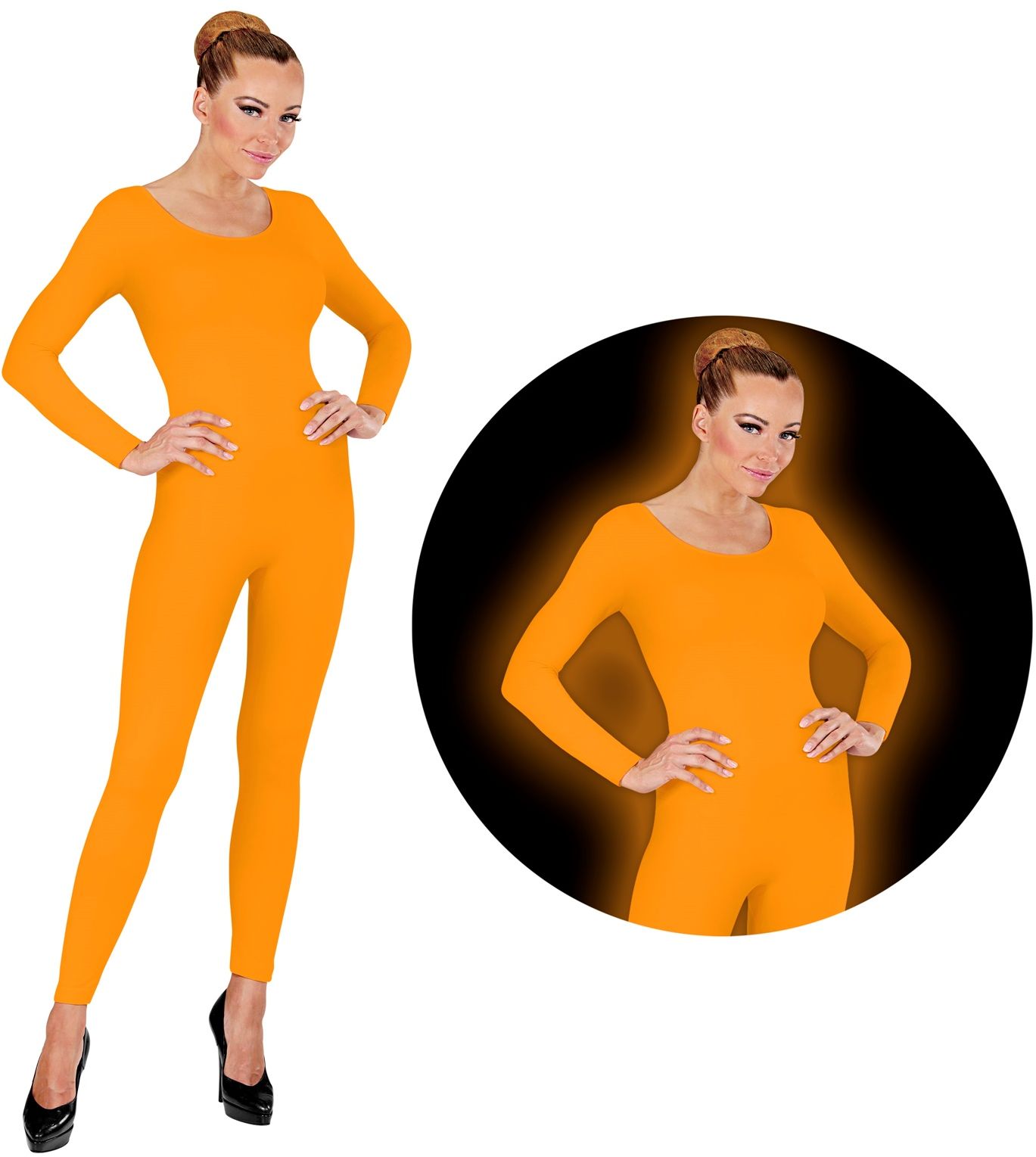 Neon oranje bodysuit