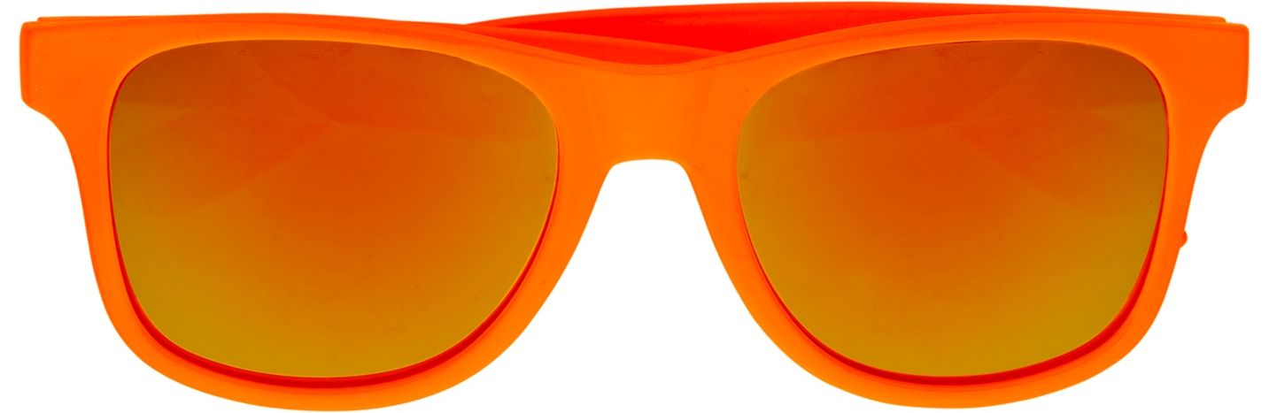 Neon oranje feestbril glow in the dark