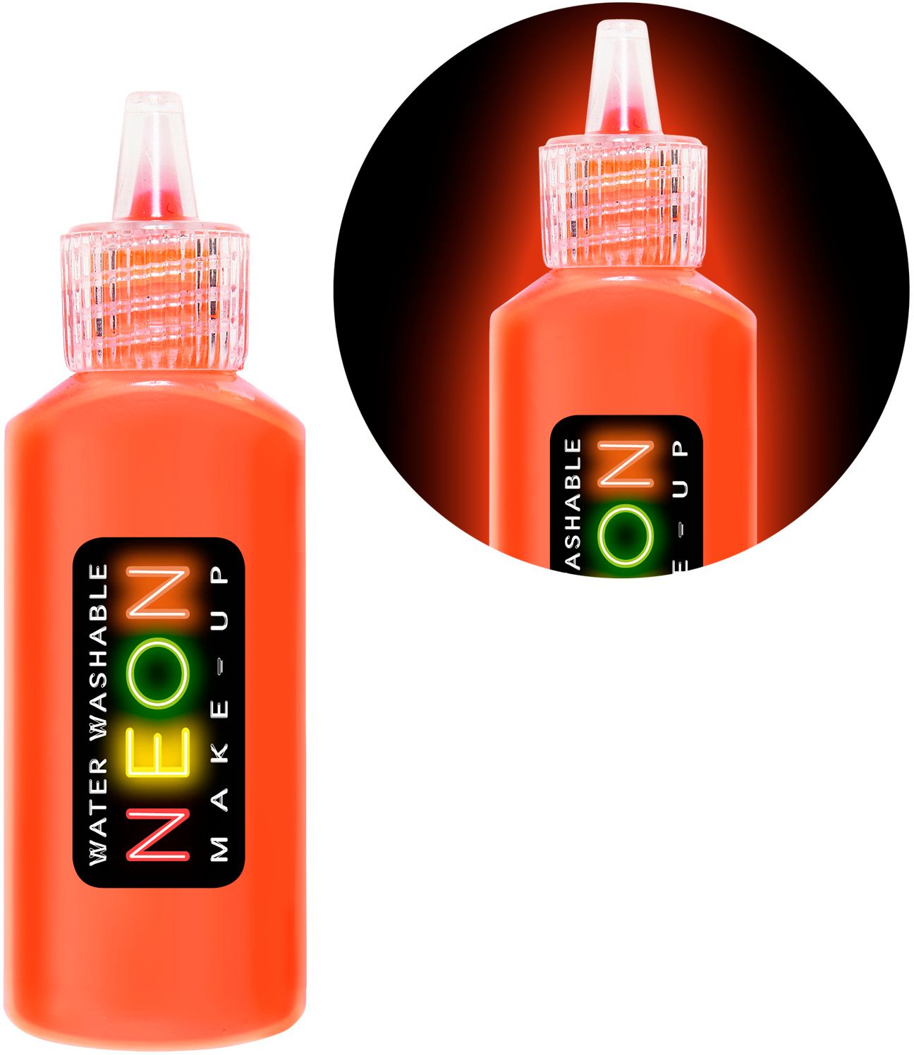 Neon oranje make-up flesje