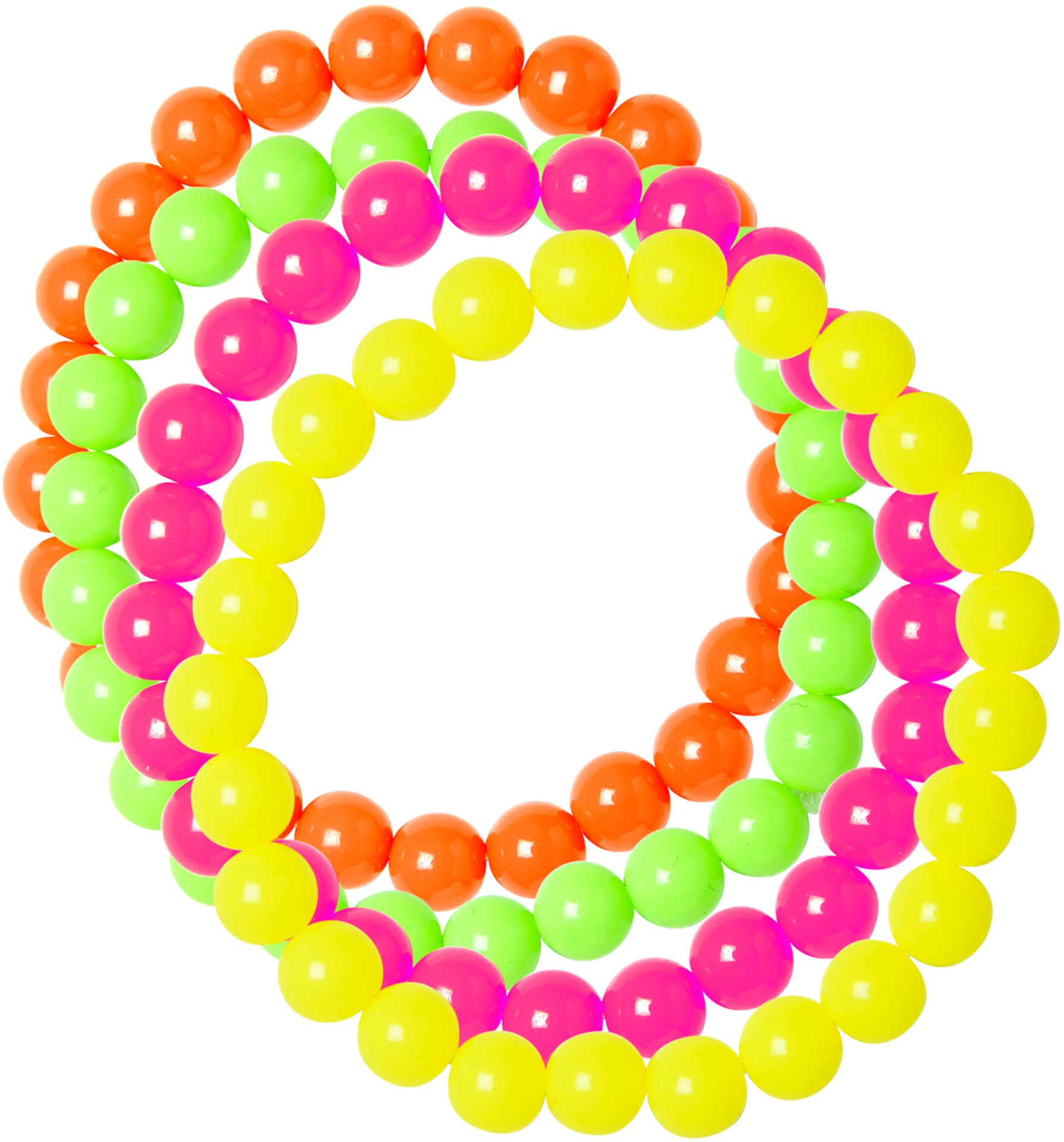 Neon Parel Armbanden 4 Stuks