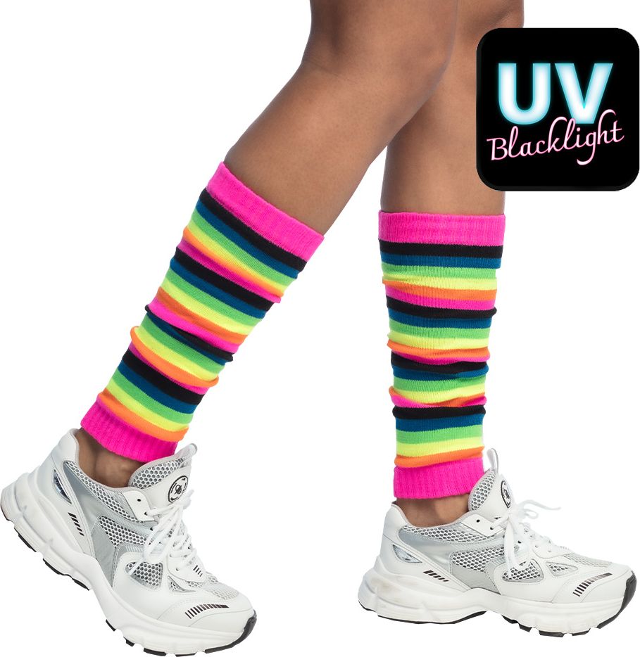 Neon Regenboog Beenwarmers
