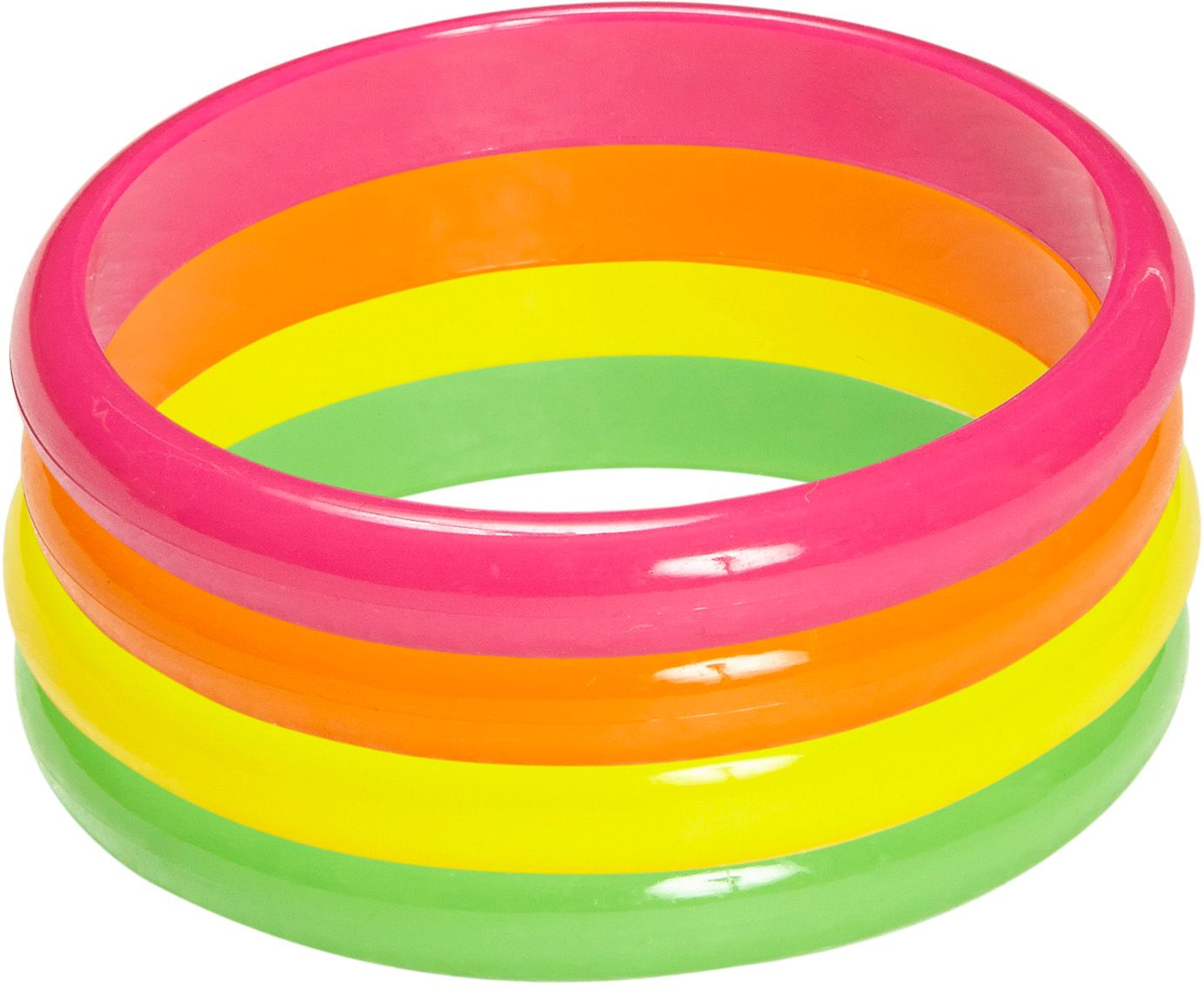 Neon Ring Armbanden 4 Stuks