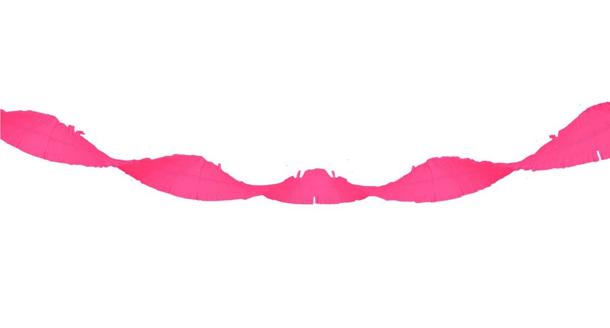 Neon Roze Crepe Papier Slinger 18 Meter