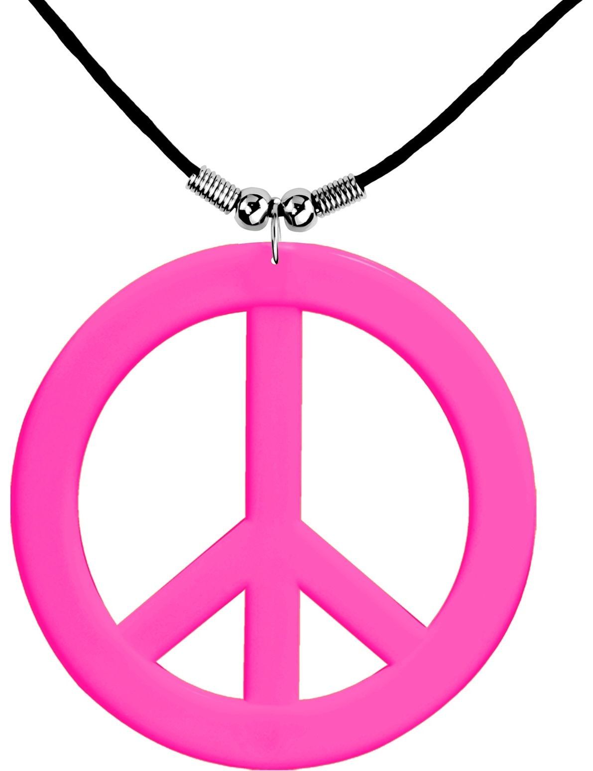 Neon roze hippie ketting