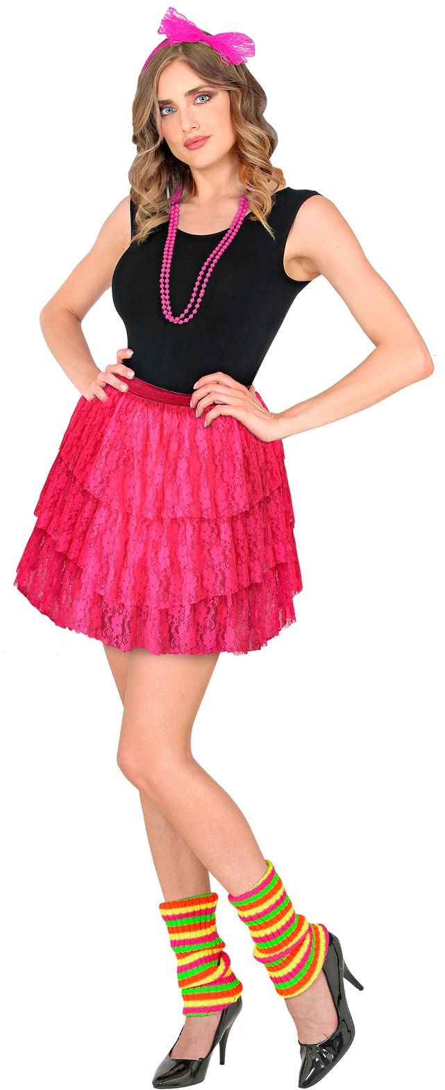 Neon Roze Kanten Rok