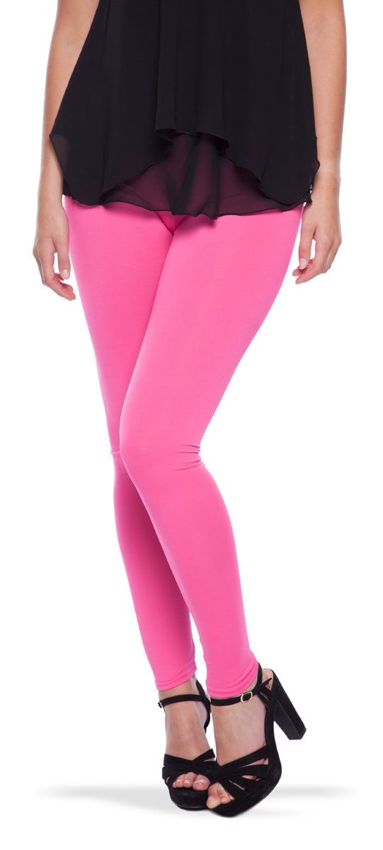 Neon roze legging dames one size