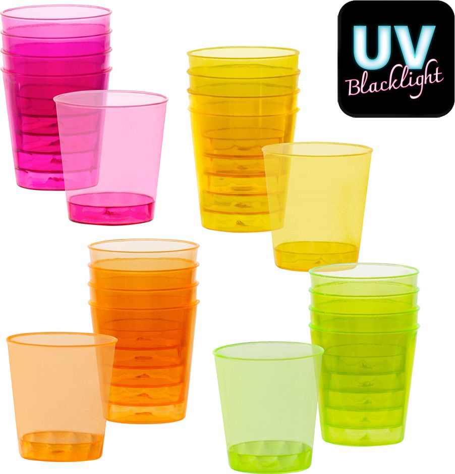 Neon Shotglaasjes Set 20 Stuks