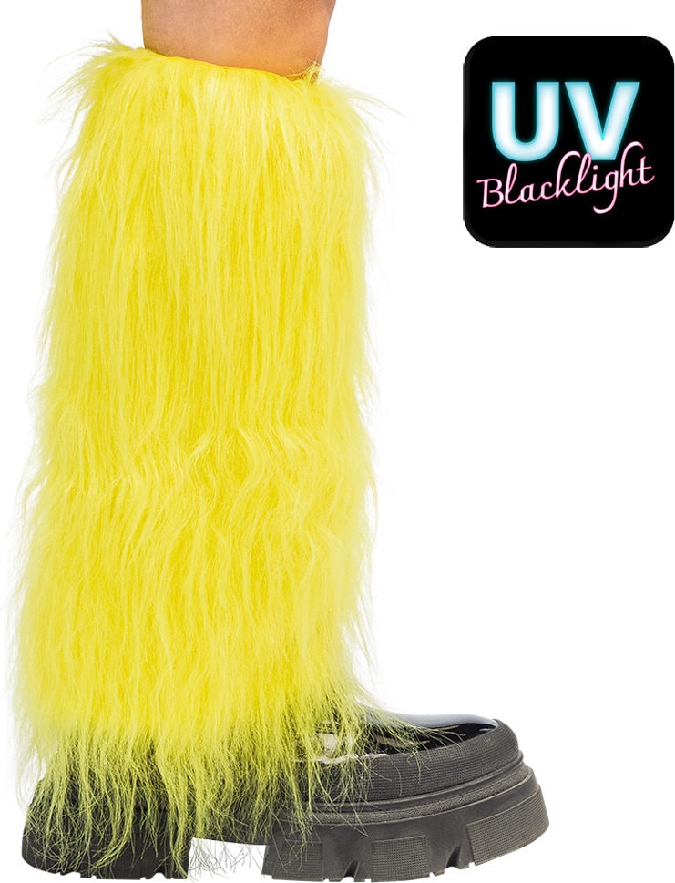 Neongele UV Beenwarmers Dames