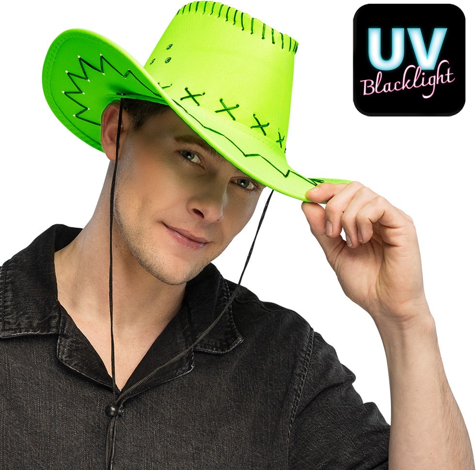 Neongroene Rodeo Cowboyhoed