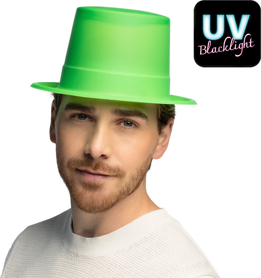 Neongroene Topper Hoed
