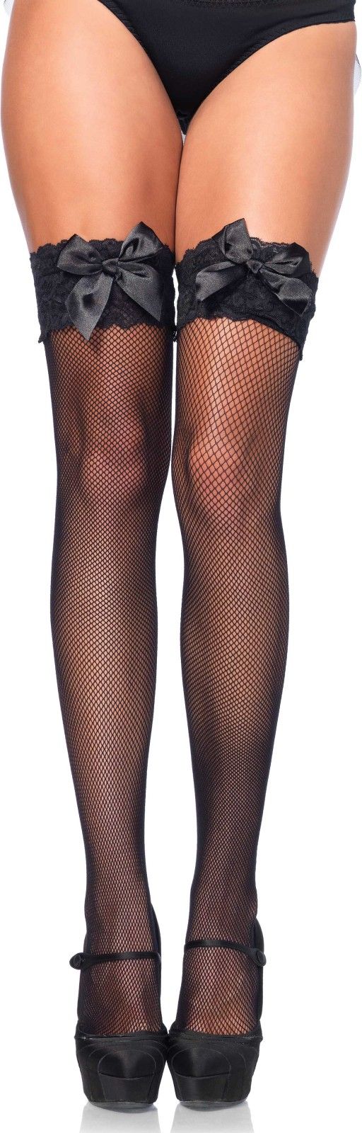 Net Kniekousen met Kanten Top en Strik