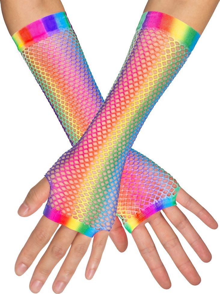 New York Vingerloze Visnet Handschoenen Neon