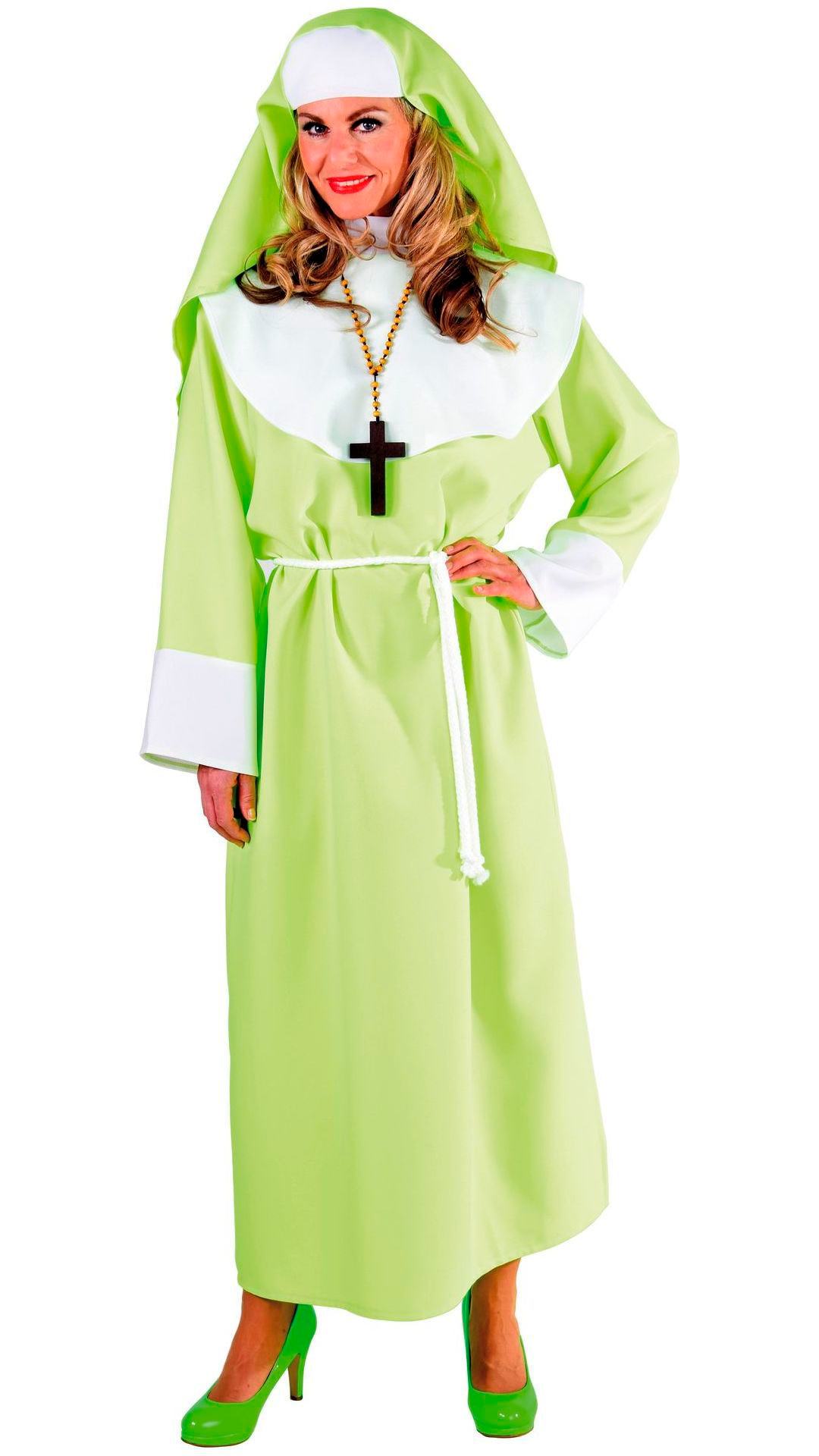 Nonnen Jurk Groen Vrouw