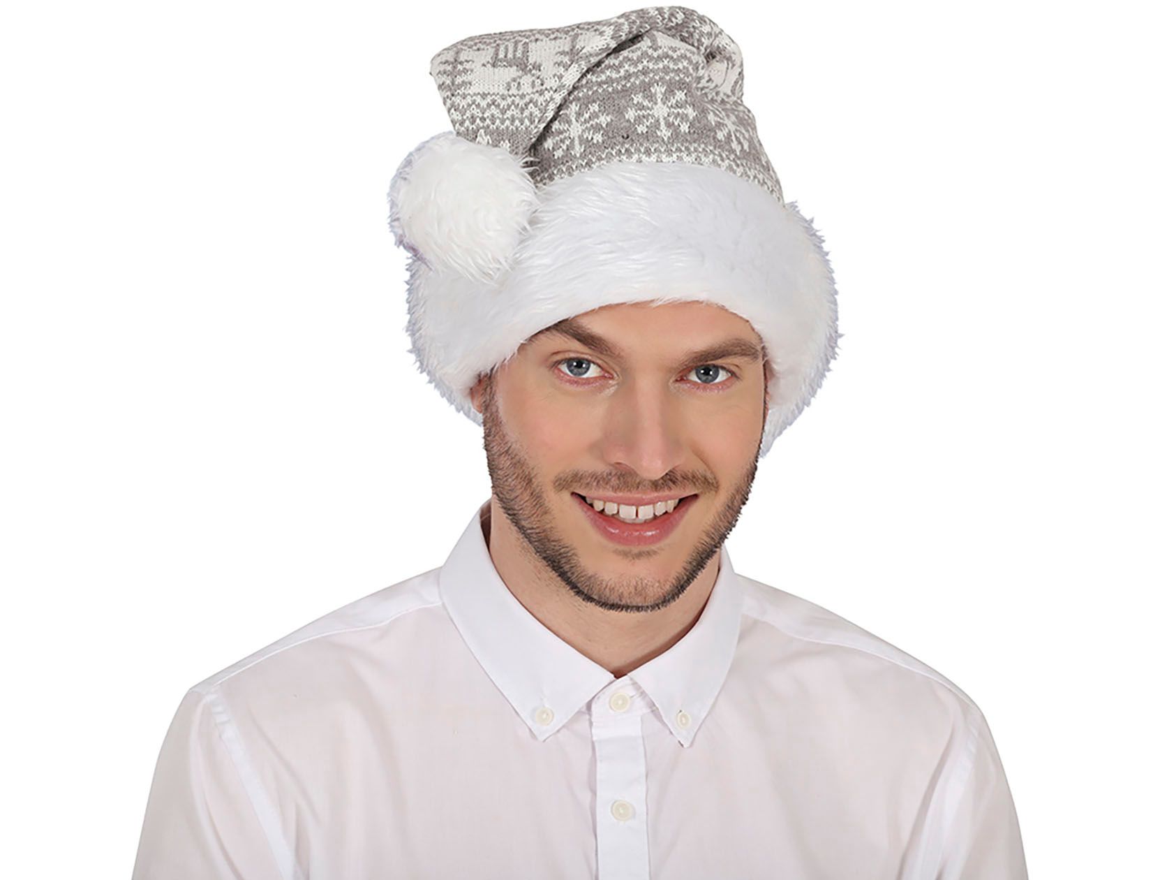 Noorse Kerst Muts Iconen Grijs