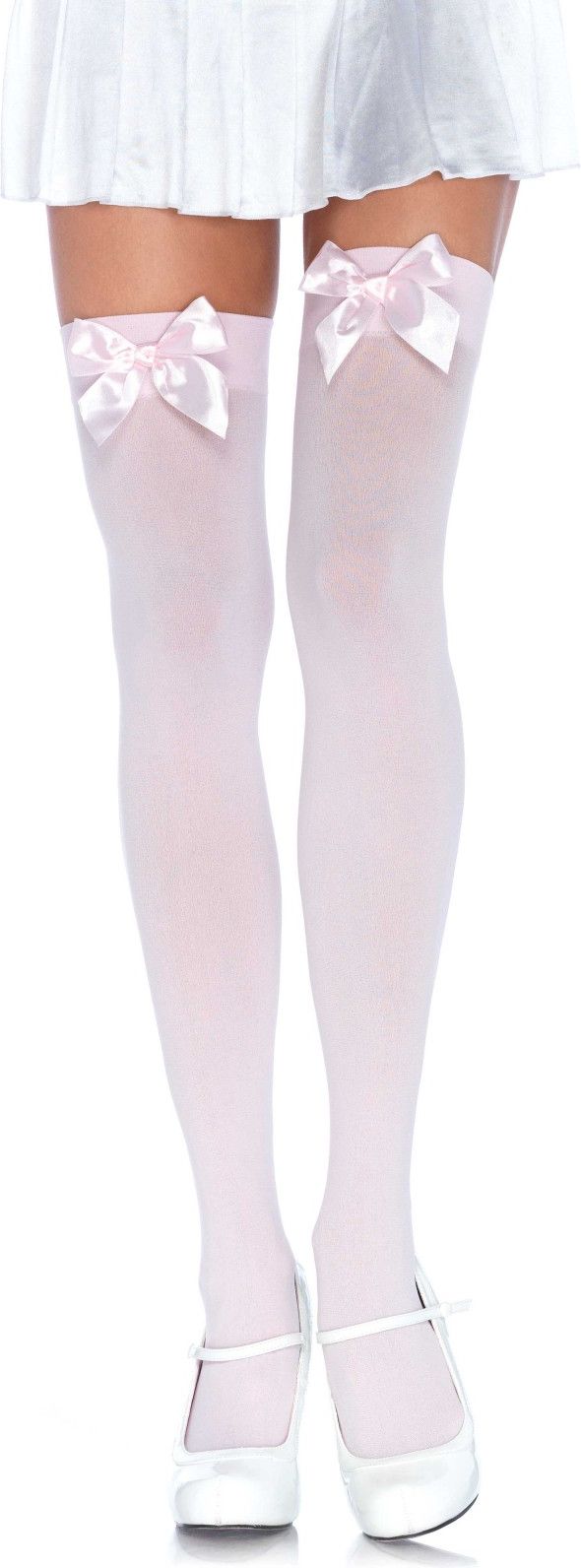 Nylon Kniekousen Lichtroze