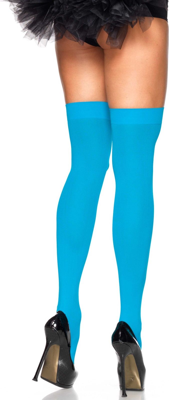 Nylon Kousen Neon Blauw