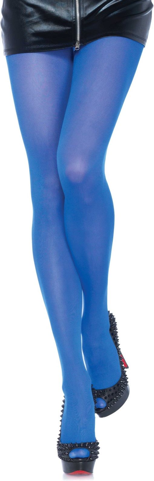 Nylon panty blauw