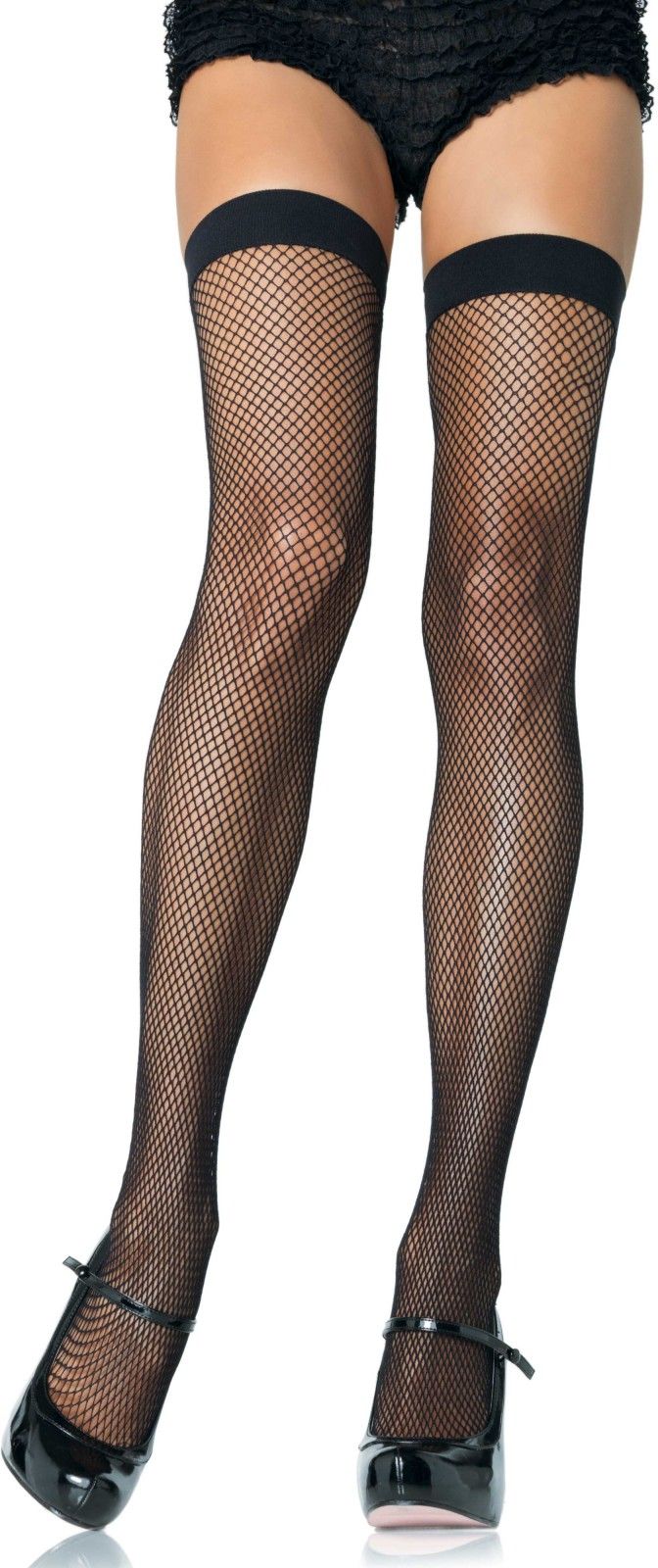 Nylon Visnet Kousen Zwart