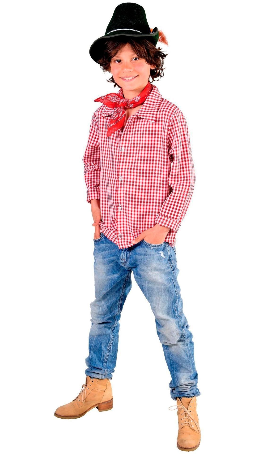 Oktoberfest Blouse Rood Wit Jongens