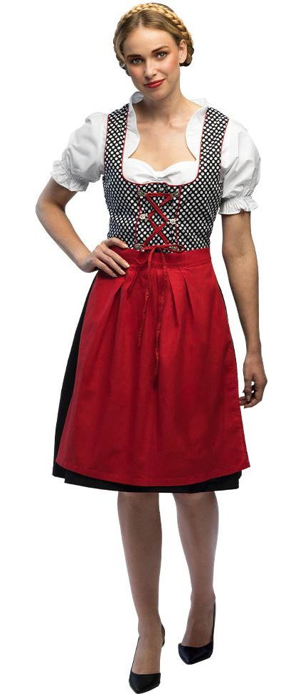 Oktoberfest Dirndl met Zwart Rode Rok