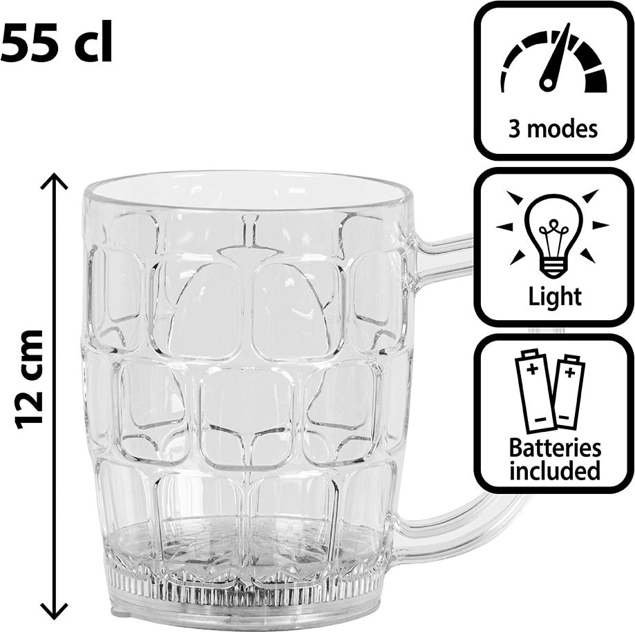 Oktoberfest LED Verlichting plastic bierpul 55cl