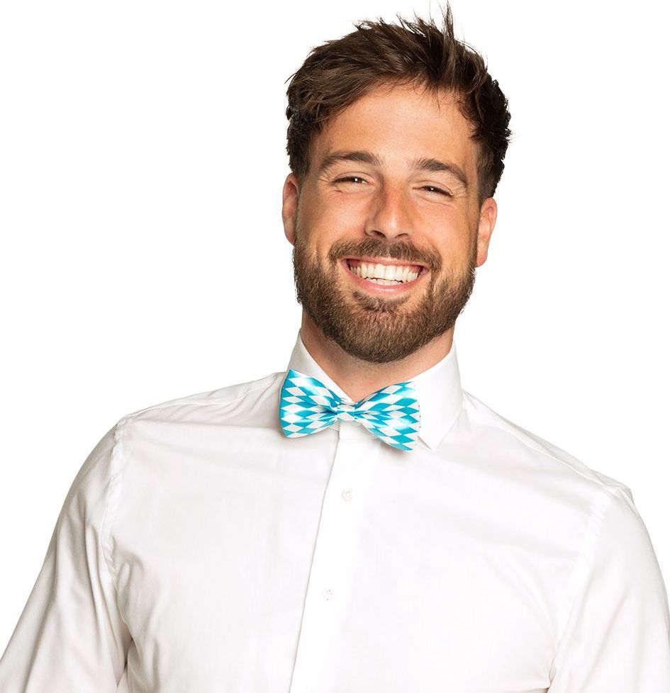 Oktoberfest Strik Blauw Wit