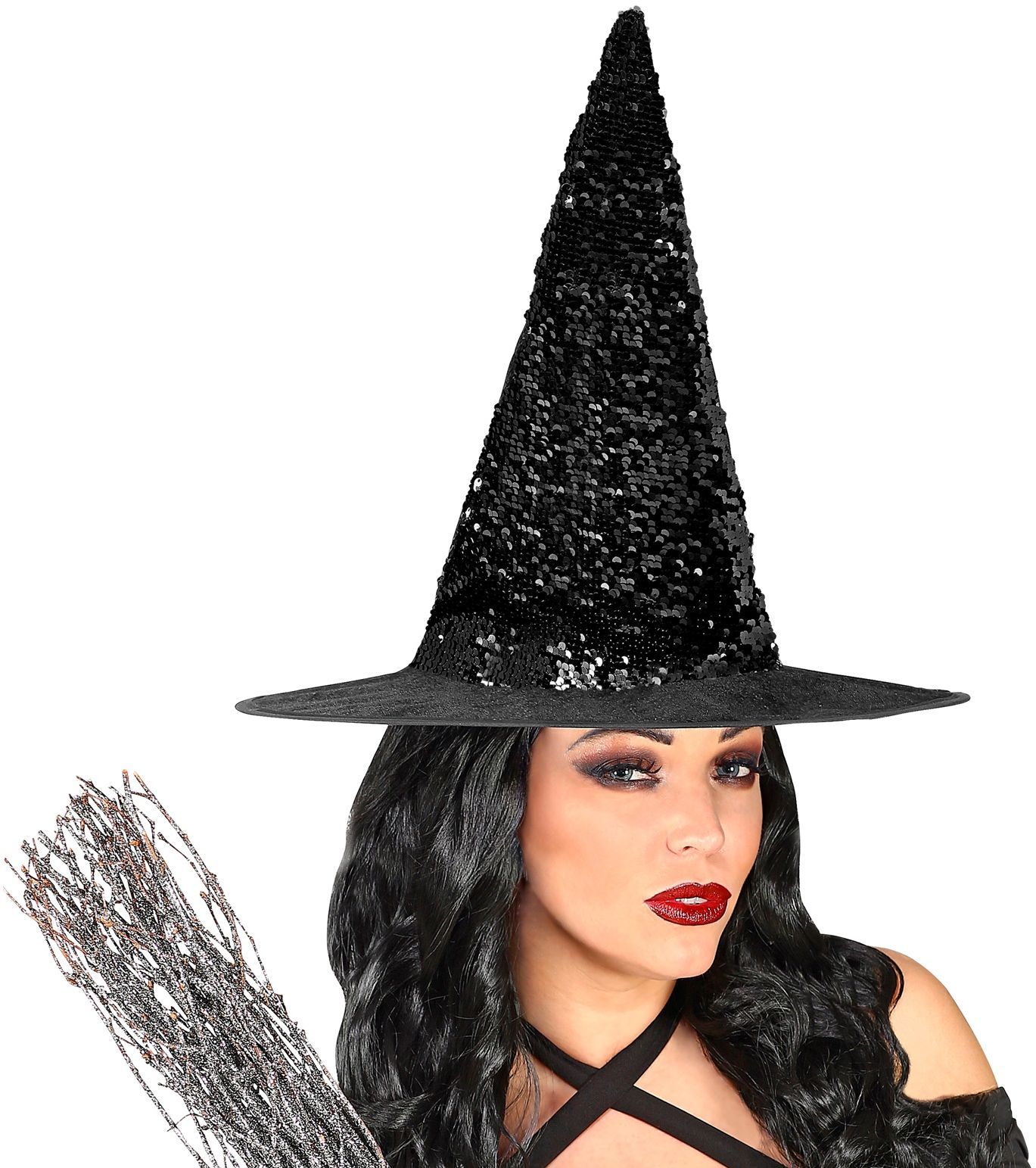Omkeerbare Pailletten Heks Hoed